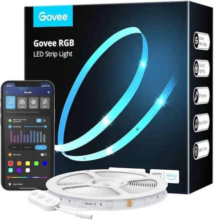 GOVEE LED STRIP 5 METERS ALEXA SMART RGB WIFI LED STRIP - H615A3A3